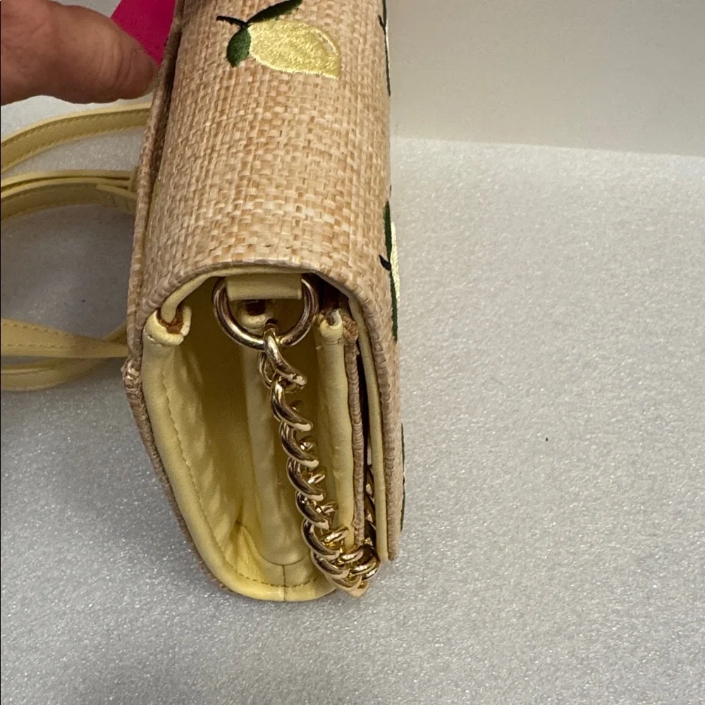 NWT Betsey Johnson Yellow Lemon Embroidered Crossbody Bag - Picture 6 of 9